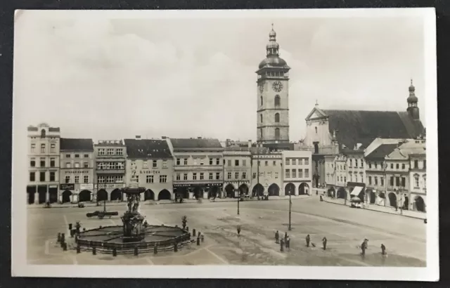 alte Postkarte Tschechien - Budweis / Ceske Budejovice 370 01 Marktplatz  Top !