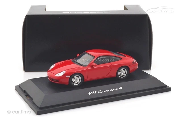Miniature Porsche 911 996.II Carrera Cabriolet - Minichamps 1/43 - Rouge Indien (Neuf)