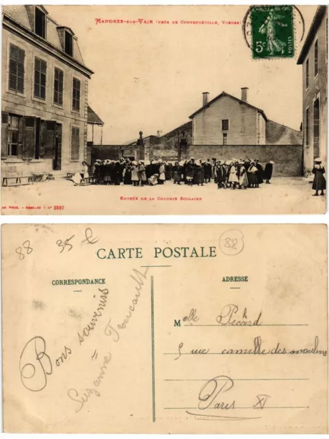 CPA AK MANDRES-on-VAIR School Colony Entrance (378153)