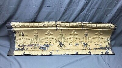 1 Antique One Large Tin Ceiling Border Trim Torch & Swags Vintage Old 1034-22B