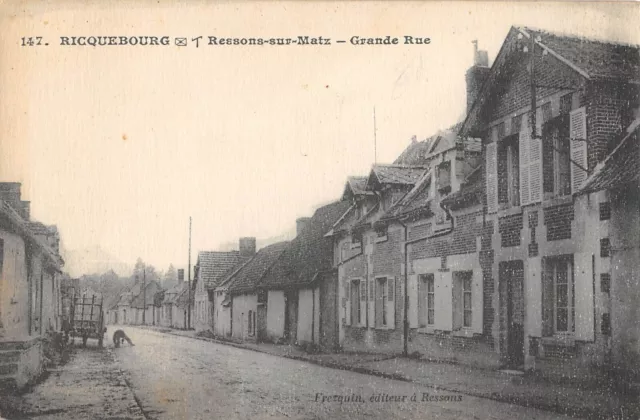 Cpa 60 Ricquebourg Ressons Sur Matz Grande Rue