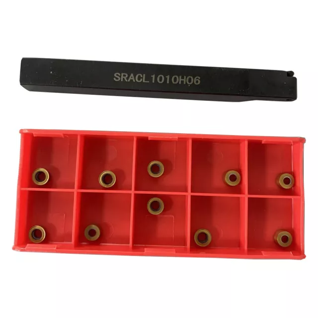 SRACL 1010H06 10mm CNC External Carbide Turning Tool Holder + RCMT0602MO R3