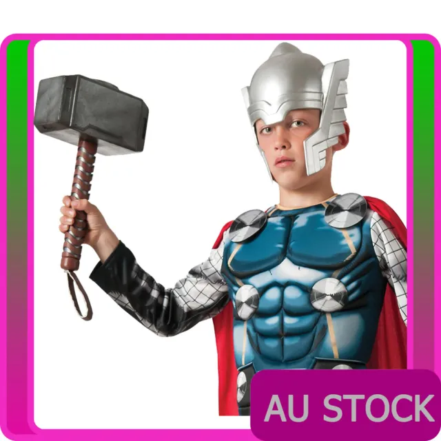 Boys Marvel Thor Lightning Strike Hammer Weapon Costume Kids Toy Superhero Child