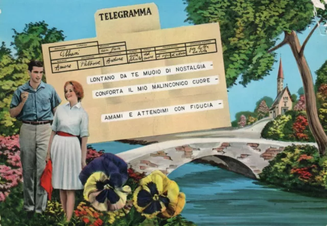 CARTOLINA  ITALIA COPPIA INNAMORATI Italy  postcard