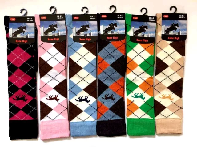 Women's Equestrian Socks Knee High Horse Riding Socks Girls Ladies Riding Socks