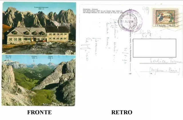 Cartolina Colori Trentino Alto Adige – Castelrotto – Dal Rifugio Bolzano