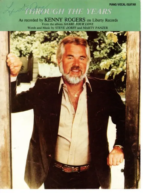 Sheet Music Through The Years 1980 Kenny Rogers on Liberty Records