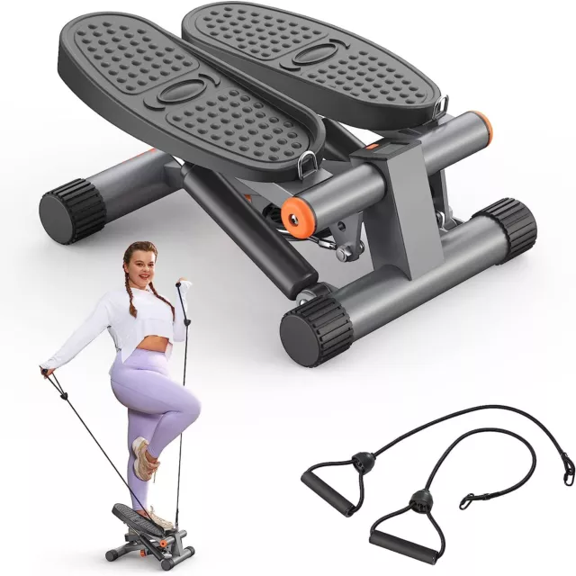 Steppers for Exercise Stair Stepper with Resistance Bands Mini Stepper 300LBS