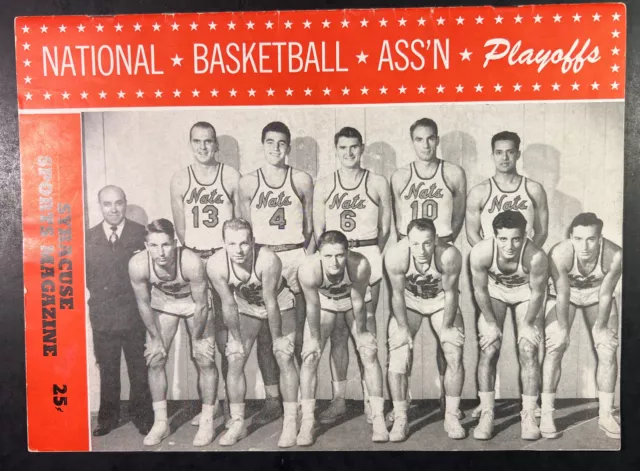 NBA PLAYOFFS 1950-51 Syracuse Nats vs NY Knicks Program Dolph Schayes