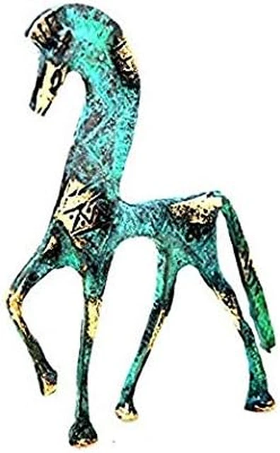 Antike Griechische Bronze Pferd Statue - Museum Replica Geometrische Epoche 12x9cm