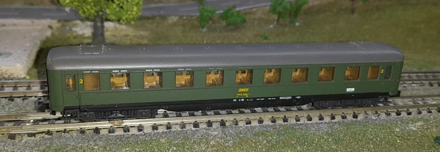 3 voitures Sud Express, voitures VPC, WL + WL, éclairage