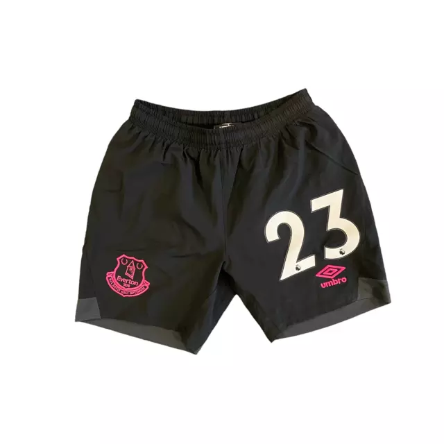 Pantaloncini da calcio Everton per bambini (taglia 7-8y) Umbro neri n. 23 - nuovi