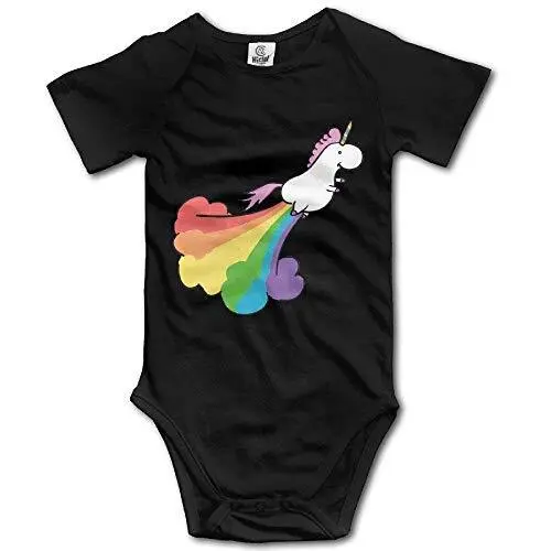 Fart Rainbow Unicorn Unisex Baby Bodysuit, Fart Rainbow Unicorn4, Size 3.0 dwhF