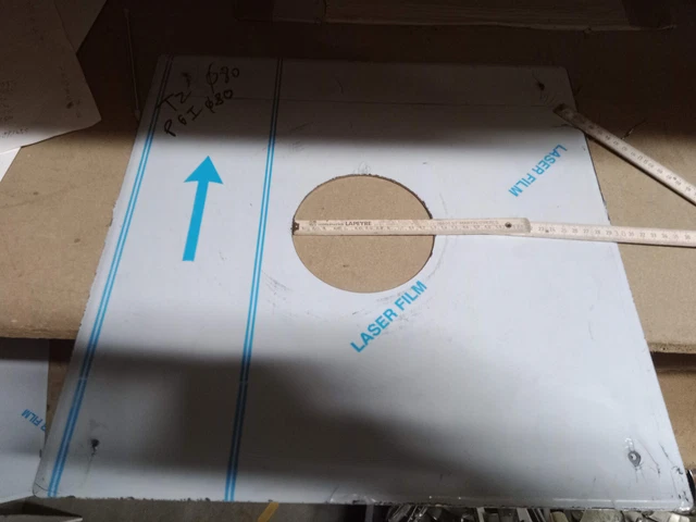Targa Da Finitura Acciaio Inossidabile Diametro Del Buco 130 Lati 46.5cm Per