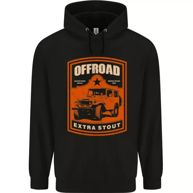 Felpa con cappuccio Offroad Extra Stout 4X4 Offroading Off Road da uomo 80% cotone