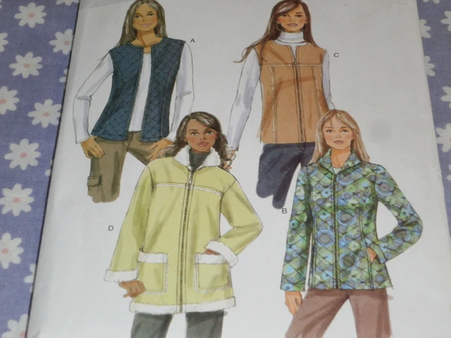 Butterick 5683 Misses Unlined Loose Fitting Vests & Jackets  Pattern-Uncut-4-14