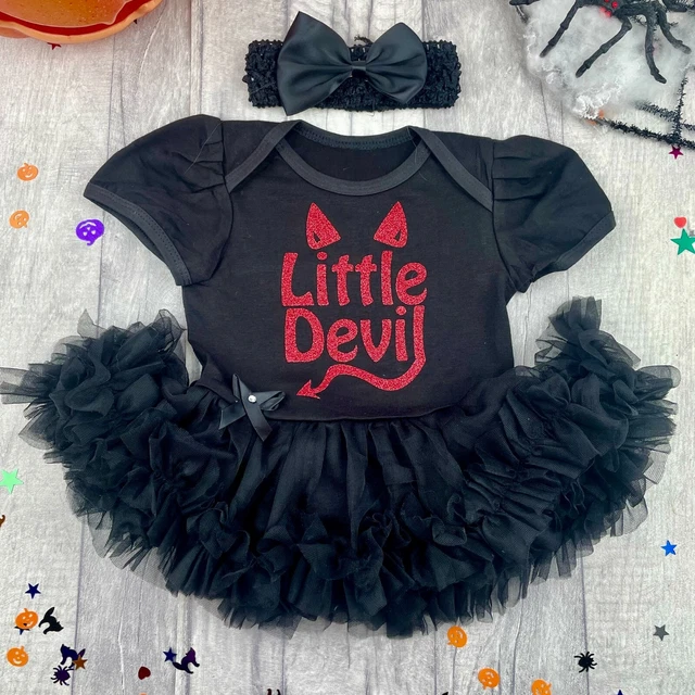 ABITO FANCY DEVIL BAMBINA HALLOWEEN abito, abito tutù e fascia abbinata