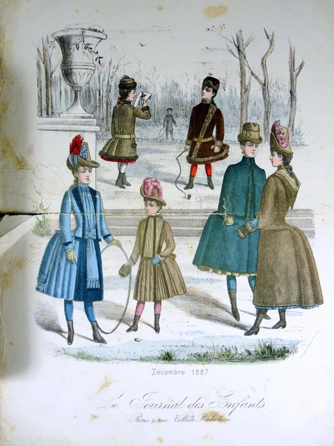 Gravure La Mode Illustrée 1867 14 Stock Illustration | Adobe Stock