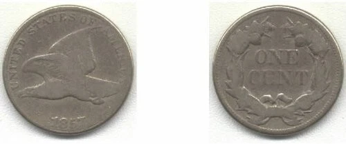 1857 Flying Eagle Cent.
