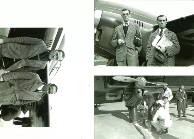 Set Of 3 - Lot #32  B&W 4X6 Photographs - Racing Airplanes & Aviation
