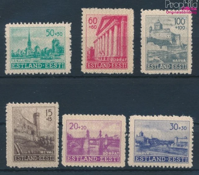 Briefmarken Estland (Dt.Bes.2.WK.) 1941 Mi 4-9 postfrisch (10215831