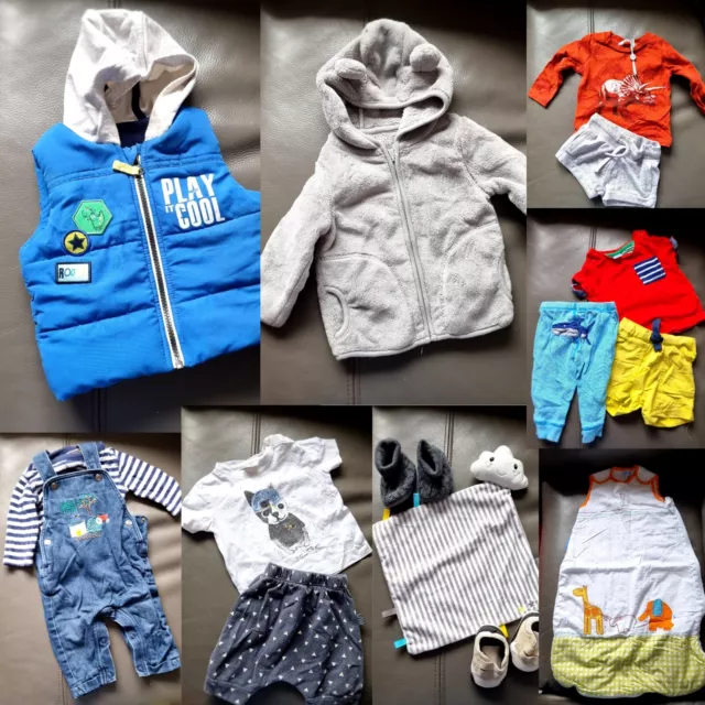 D2 Baby Boys Huge Clothes Bundle age 3-6 Months Jackets Jumper Tees