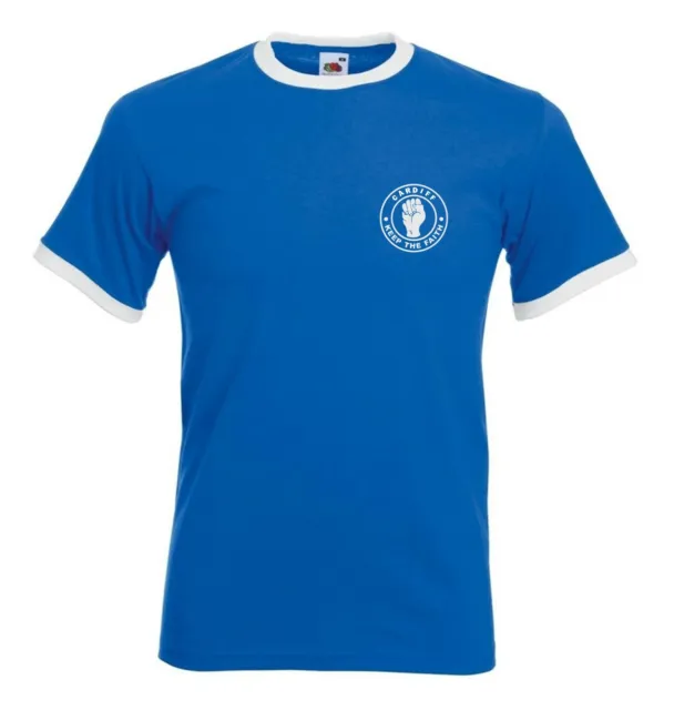 Cardiff - Keep The Faith T Shirt - FOTL Ringer Tee