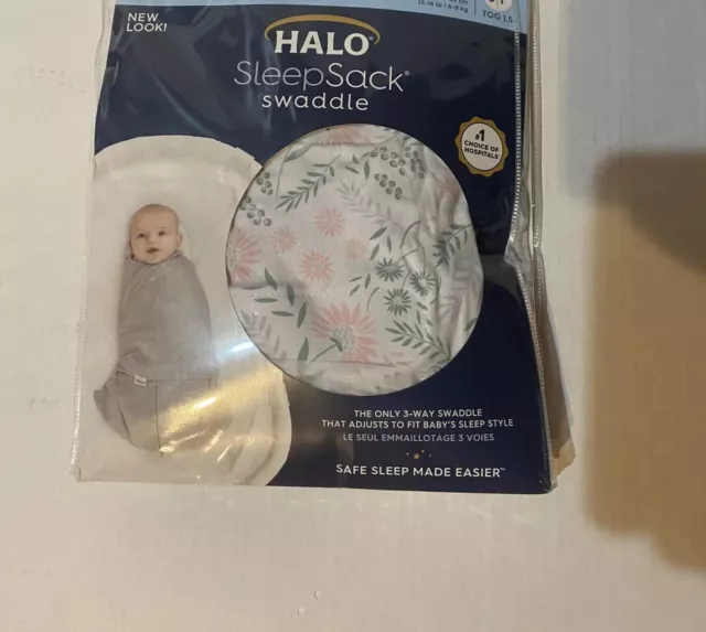 Halo Unisex SleepSack Swaddle 100% Cotton New Born/ Birth -3 Mons 3 Way Swaddle