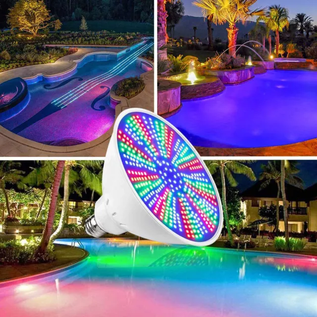 48W DC 12V RGB LED Color Changing Underwater Swimming Inground Pool Light Bulb