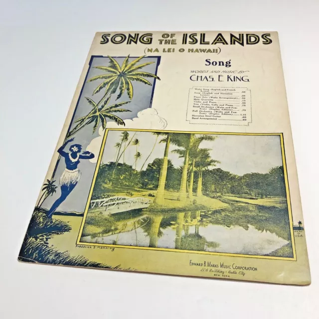 Sheet117 Sheet Music Song of the Islands by Chas. E. King Charles E. King copy B