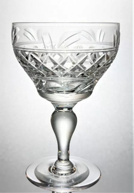 Single Signed STUART Lead Crystal IMPERIAL Cut Pear Bowl Sherry Glass - 95 ml