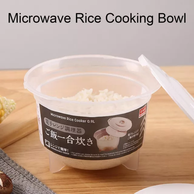 Microwave Rice Cooking Oven Pasta Cooker Bowl Pressure Dumpling Steamer Pot Box