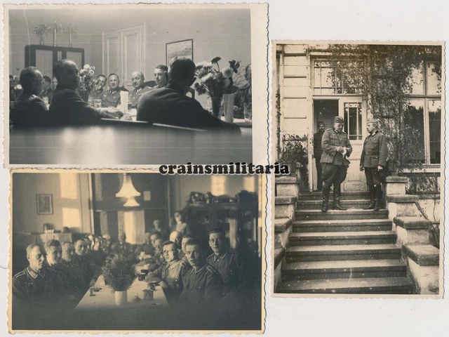 3x Orig. Foto Offiziere b. Quartier in PETRIKAU Piotrków Trybunalski Polen 1941