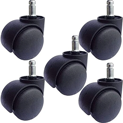 Heavy Duty Replacement Office Chair Caster Wheels 500 lbs Chair Capacity 2"
