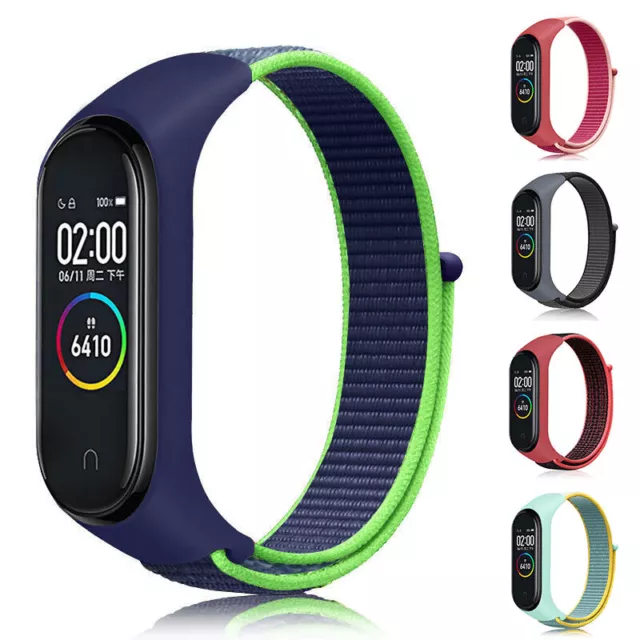 Para Xiaomi Mi Banda 5/6 Nylon Pulsera Correa de Reloj Muñequera Reca <