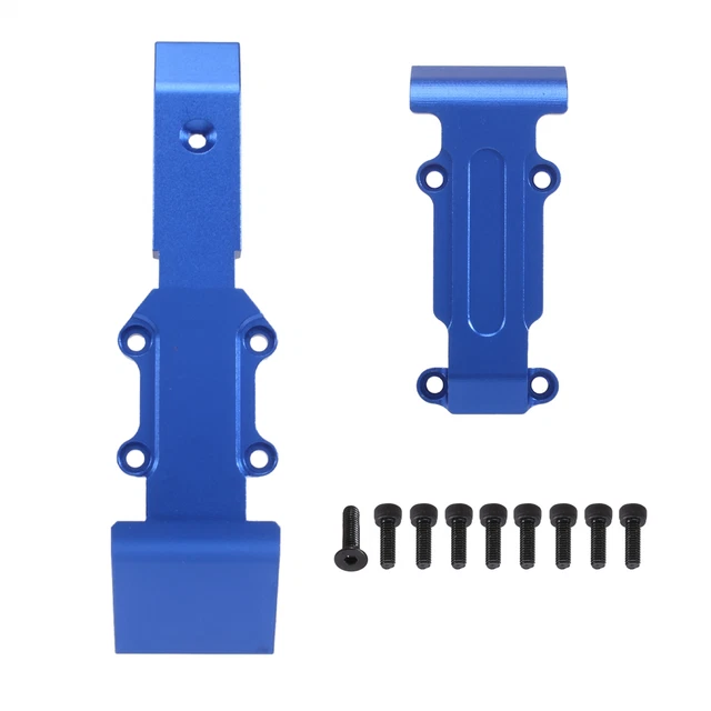 2Pcs Metal Front and Rear Skidplate Set 7037 for 1/16 Slash E-Revo Summit R F5Z3