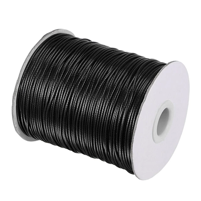 Perlenschnur Armband Webart Weben Perlen Faden Schnur 1,2mm 158M/Rolle schwarz