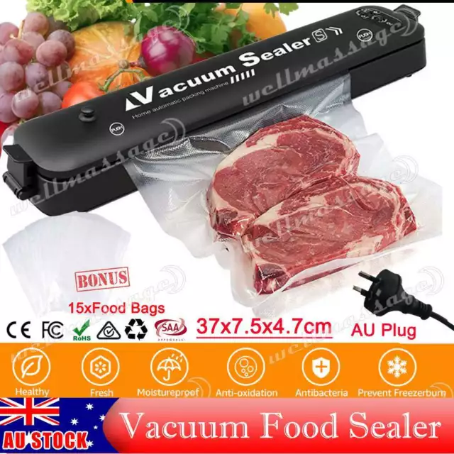 Vacuum Food Sealer Machine Storage Fresh Packaging Kitchen Saver Seal Bags New