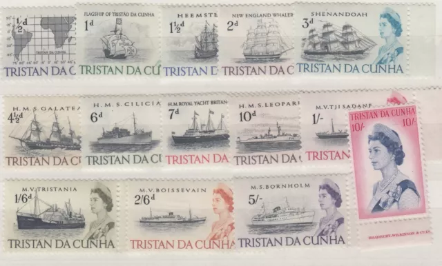 Tristan da Cunha 1965 Mint Set To 10s SG71-84 MNH BP7722