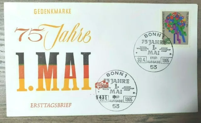 Ersttagsbrief, 75 Jahre Tag der Arbeit (1. Mai), Mi. Nr. 475, Sonderstempel