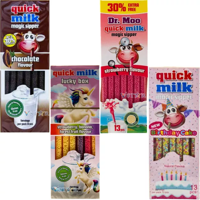 Buy Dr Moo Magic Quick Milk Magic Sipper Straws 3 Flavours (30
