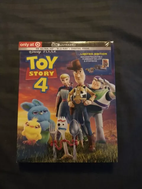 NEW SEALED Target Exclusive TOY STORY 4, 4K Ultra HD + Blu-Ray + Digital Code