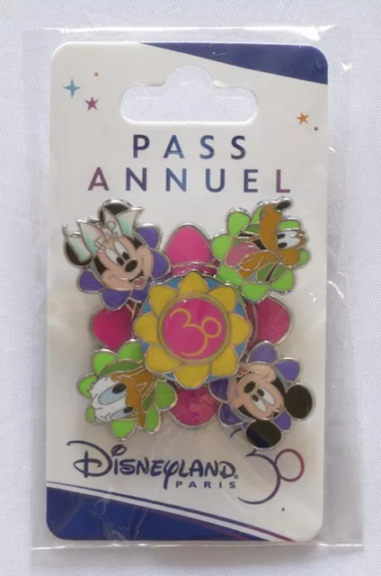 Disneyland Paris - Pin Spinner Blume Pass Annuel - 30. Jubiläum 2022