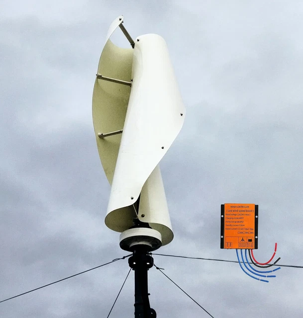 800W VERTICAL WIND Turbine 12V 24V 48V Maglev Wind Power Generator w ...