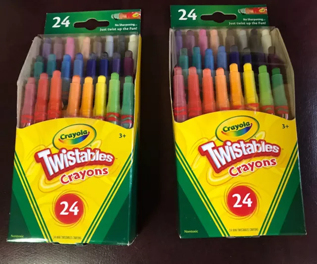 Crayola Twistables Crayons Coloring Set Indoor Kids Activities 24 Count -  NEW