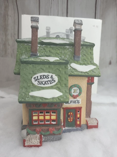 Dept 56 Elfies Sleds and Skates North Pole Series Heritage Village Christmas
