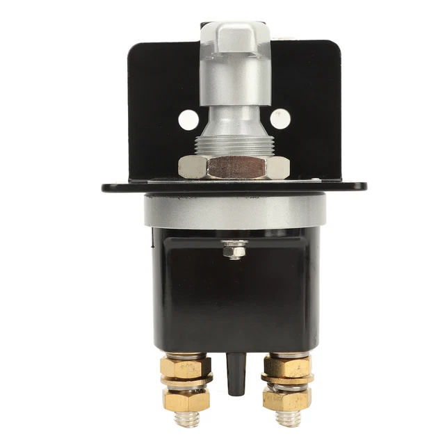 Battery Disconnect Switch With Lock Plate - 12V 500A Kill Switch For Cars, Boats, RVs, Negative Polarity, Fixed Handle