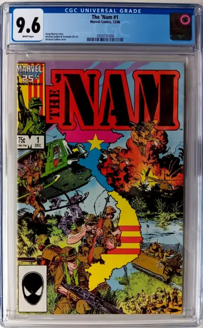 THE 'NAM #1 CGC 9.6 WHITE 1986 Golden 1st appearance MARVEL war