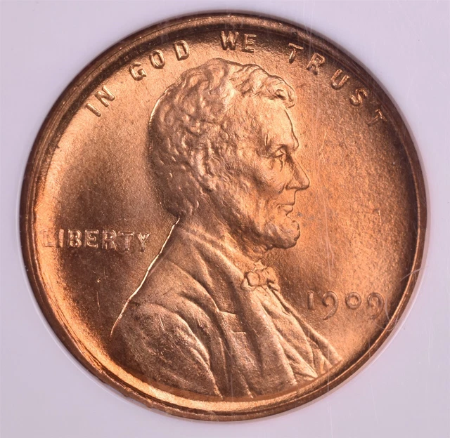 1909 VDB Lincoln Wheat Penny Cent - NGC MS66 RD