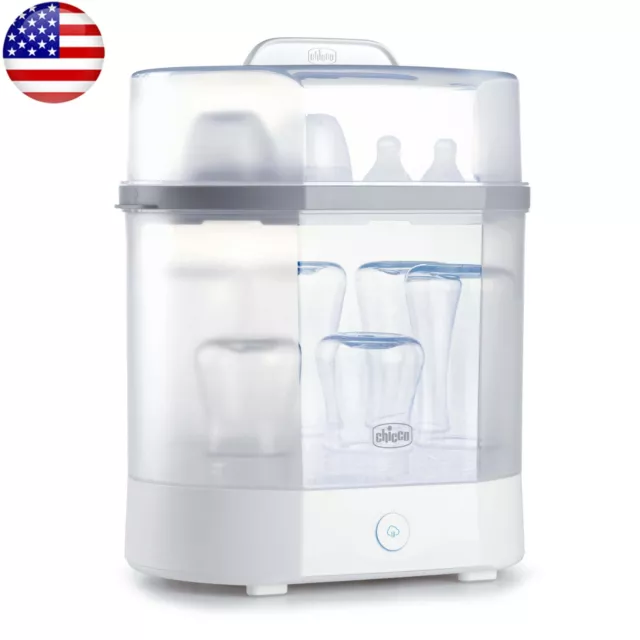 3-In-1 Electric Steam Sterilizer Baby Bottles Pacifiers Toys Microwave Modes New